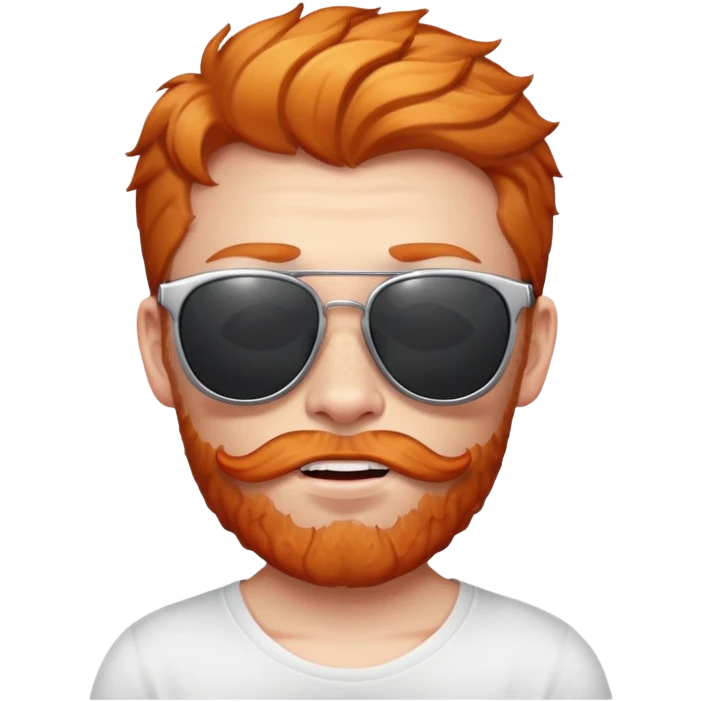 Funny ginger in sunglasses  emoji