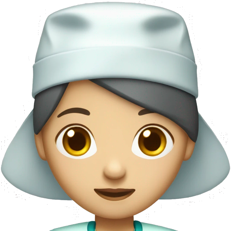  Chinese female doctor in scrub hat emoji