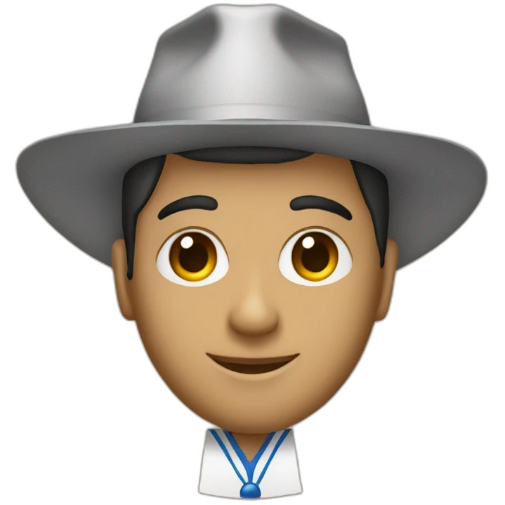 una P con un sombrero de graduación emoji