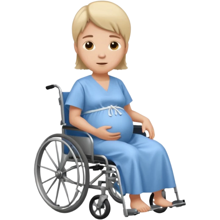 Wheel chair pregnant man without other persons emoji