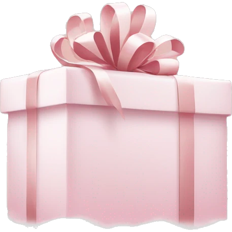 Light pink Christmas gifts under a white Christmas tree  emoji