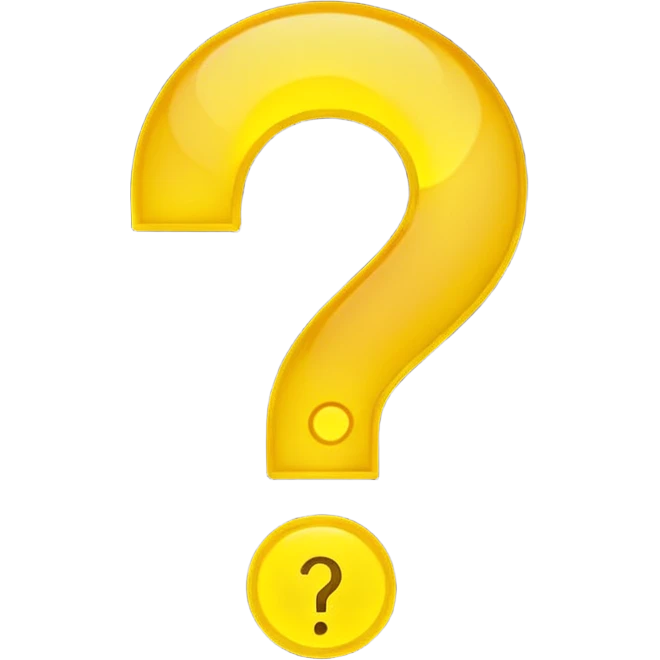 glowing question mark with black background and the question mark glows or is lit up like a light.  not too bold. emoji
