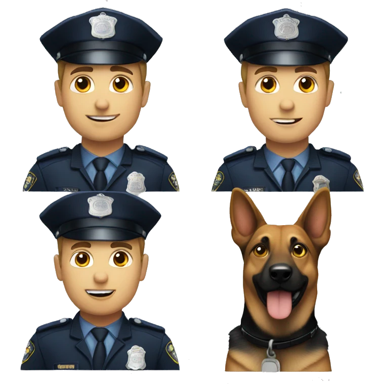Police dog handler  emoji
