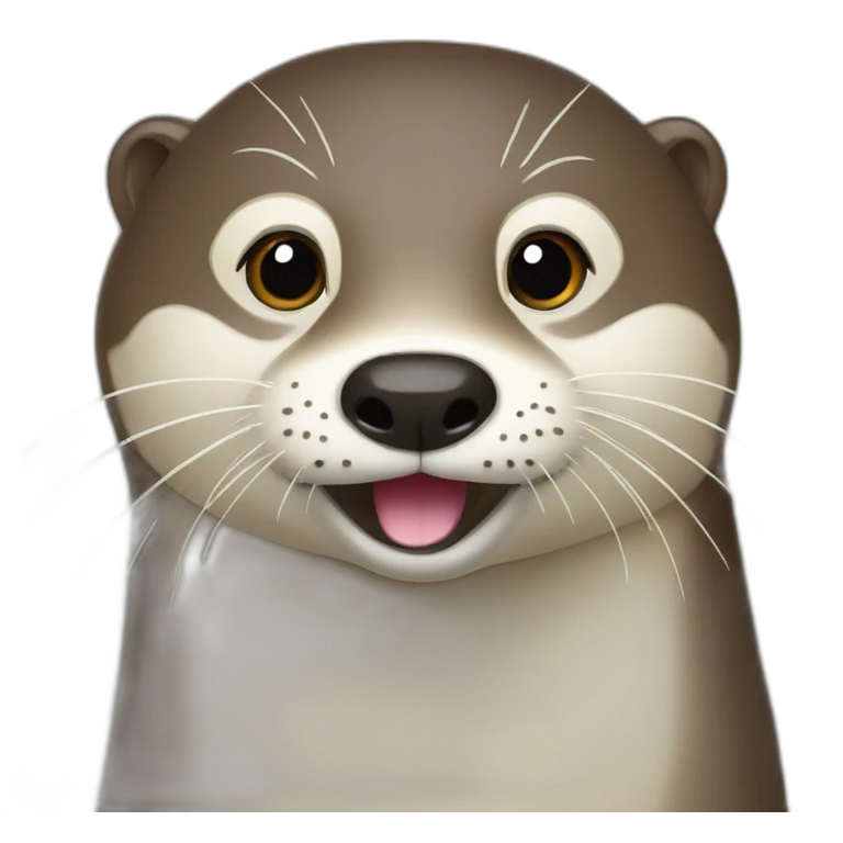 Loutre avec un appareil photo emoji