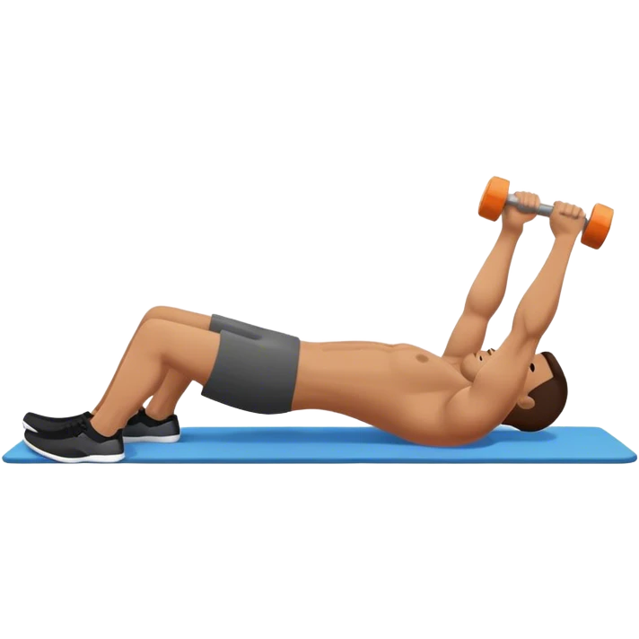 lying down man weighted glute bridges emoji