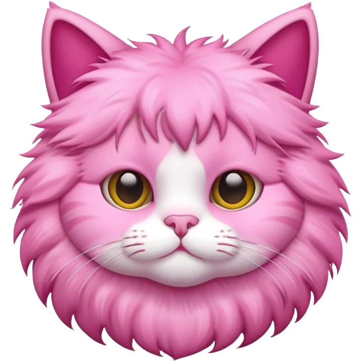Pink cat that’s fuzzy emoji