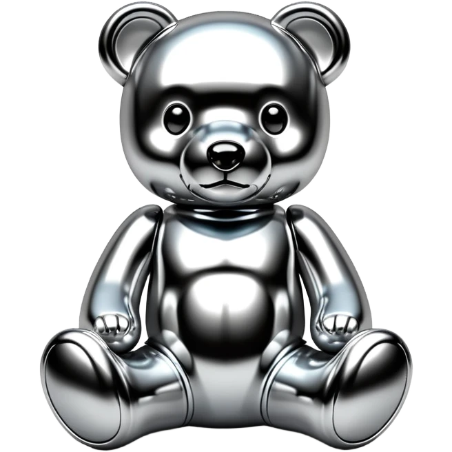 sorayama giger teddy bear chrome glowing emoji