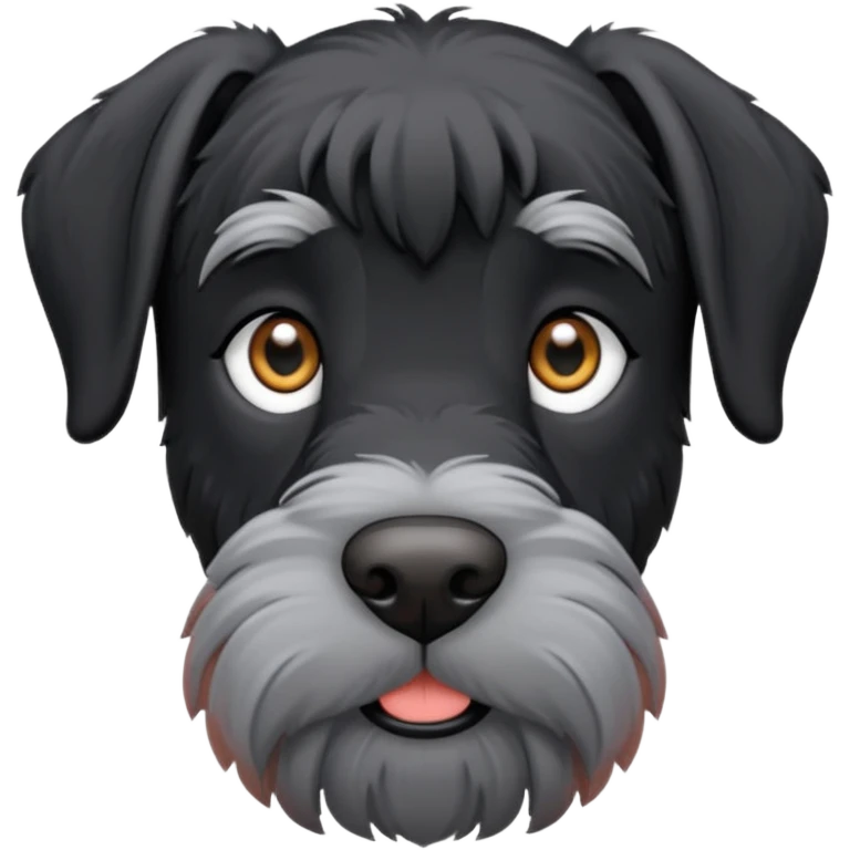 Giant schnauzer with cropped ears emoji