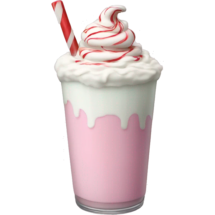 Peppermint milkshake emoji