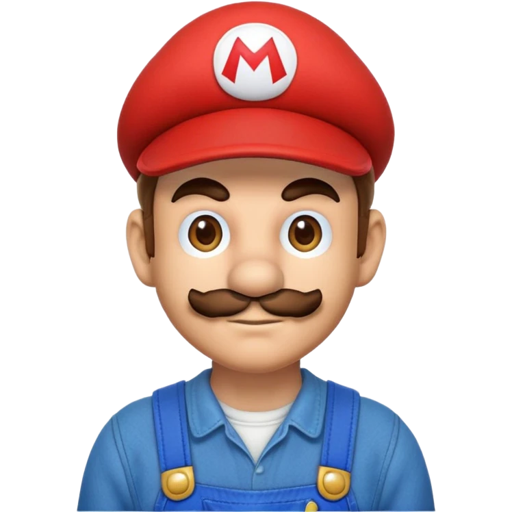 Mario character with red hat and blue overalls emoji