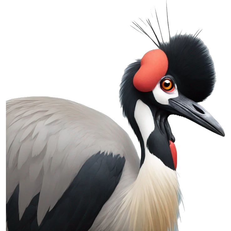 Black crowned crane emoji
