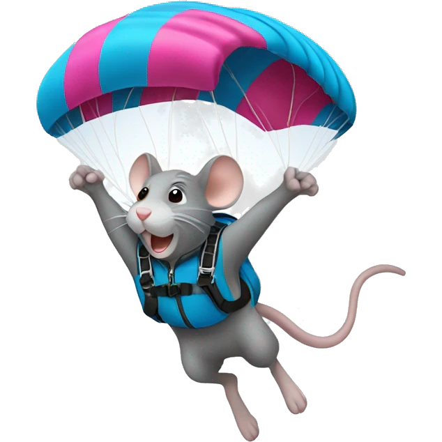 gray rat sky diving emoji