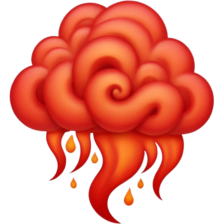 Nube roja emoji