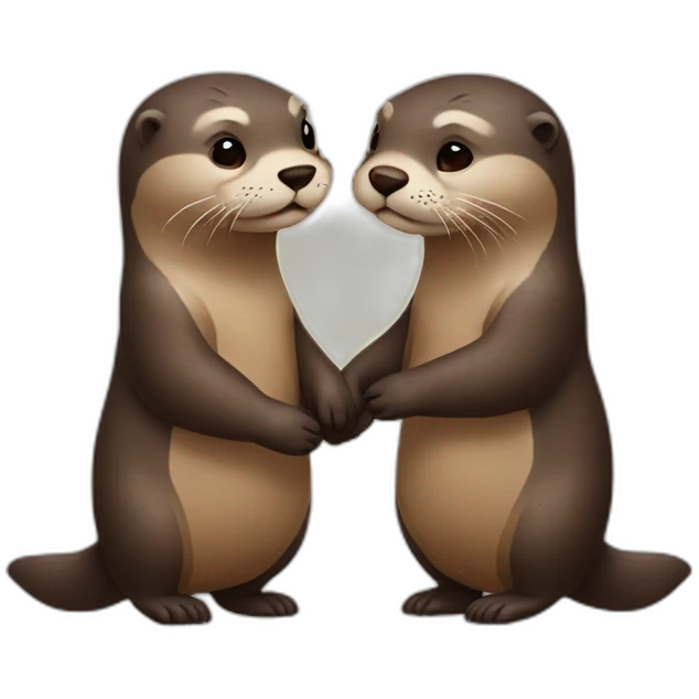 Otters holding hands emoji