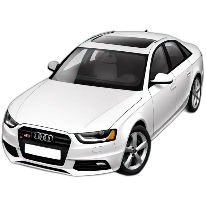 Audi a4 white emoji