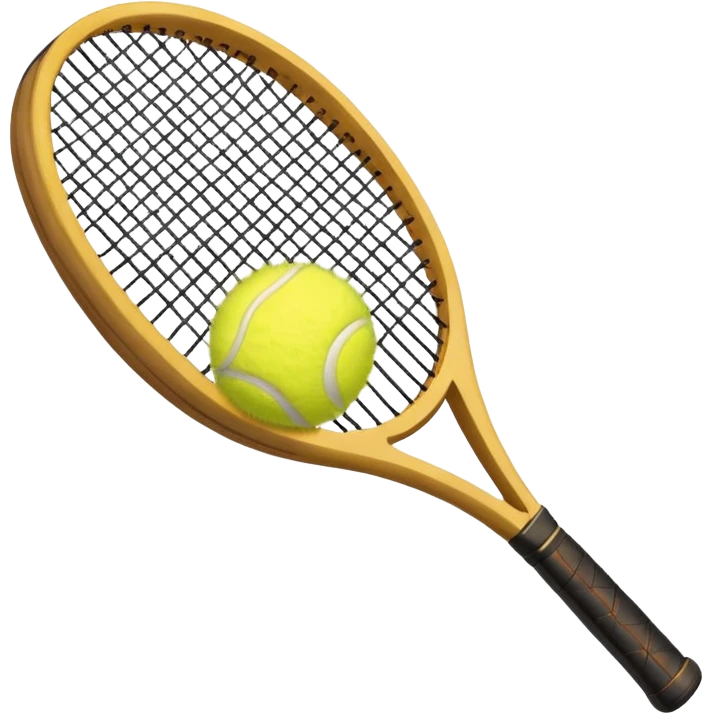 Tennis ball and racquet  emoji