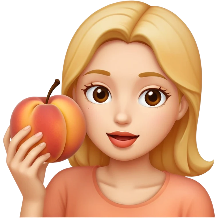 Eating peach emoji