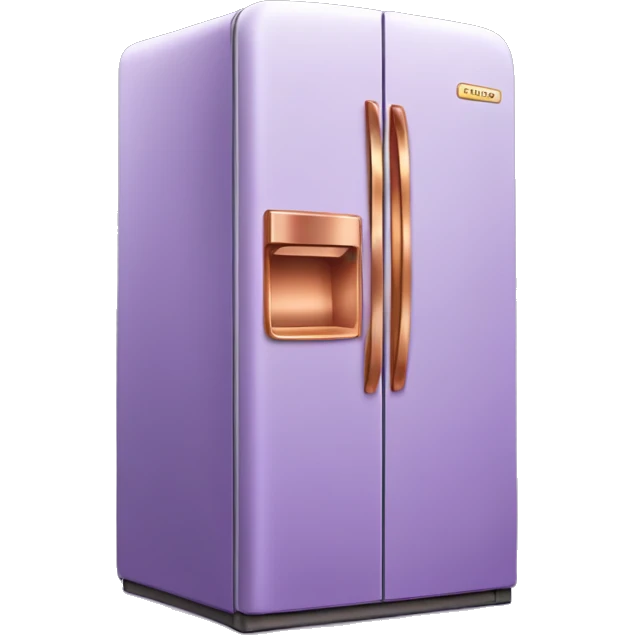 Realistic lavender and copper fridge. emoji