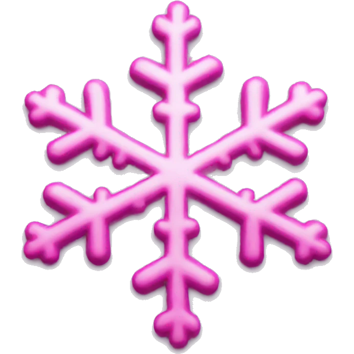 Pink snow flake emoji
