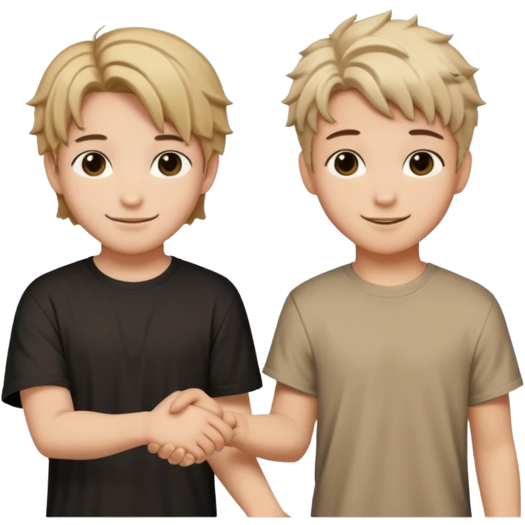 Greek god holding hands with Felix from Stray Kids emoji