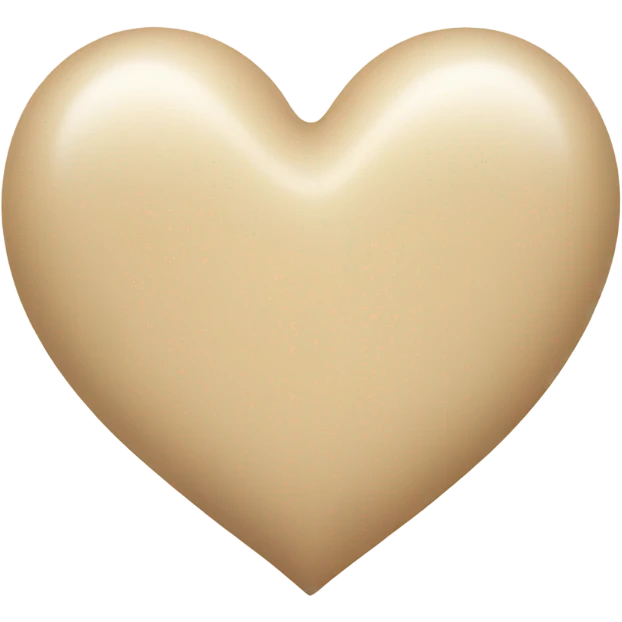 Beige heart emoji