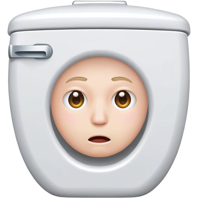 A white head in a toilet emoji