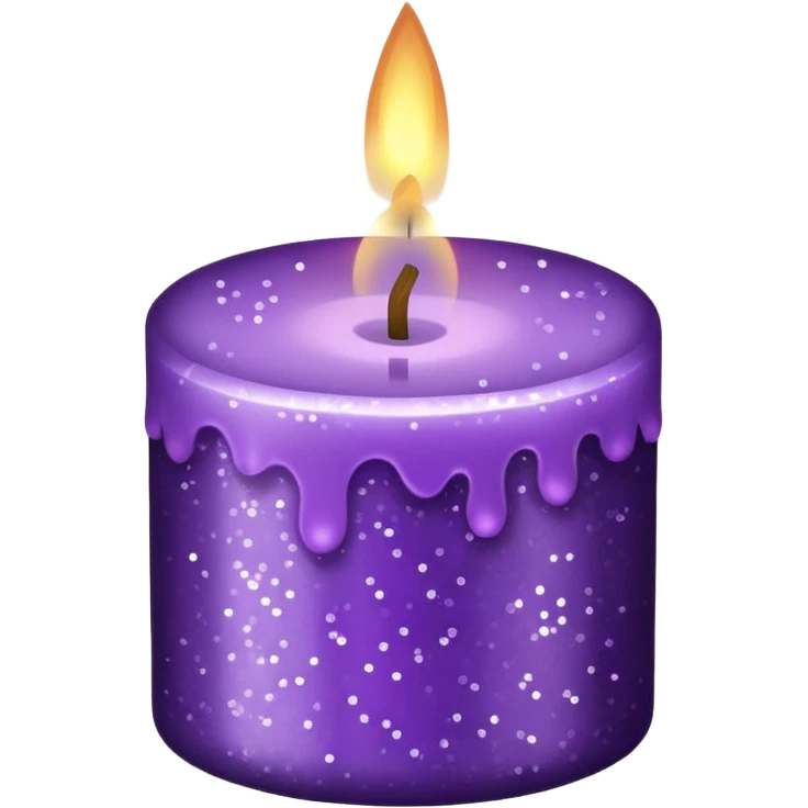 glitter purple candle emoji