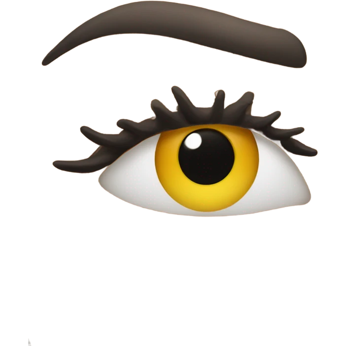 Rolling eye emoji with lashes  emoji
