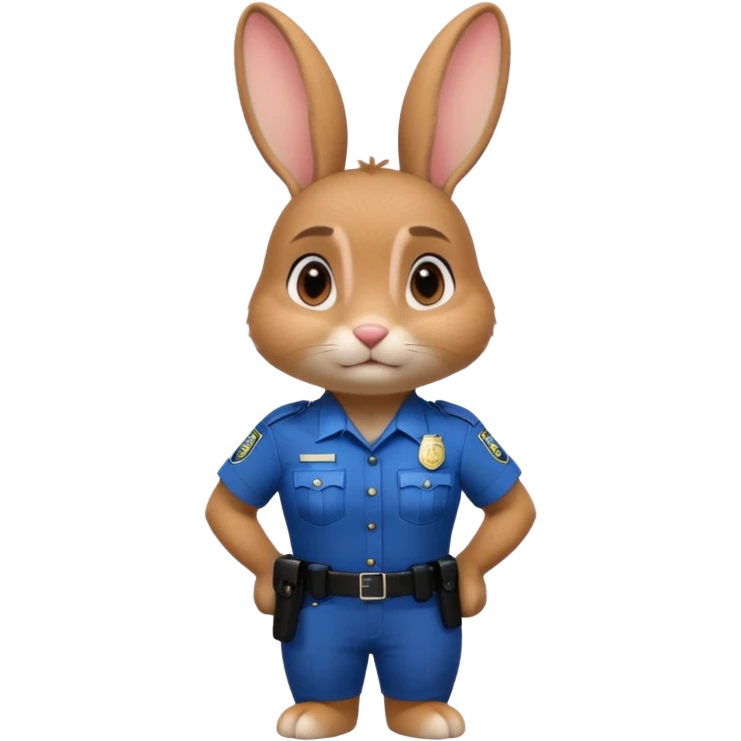full body of police Judy in Zootopia emoji