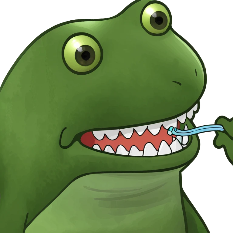 Teeth floss  emoji