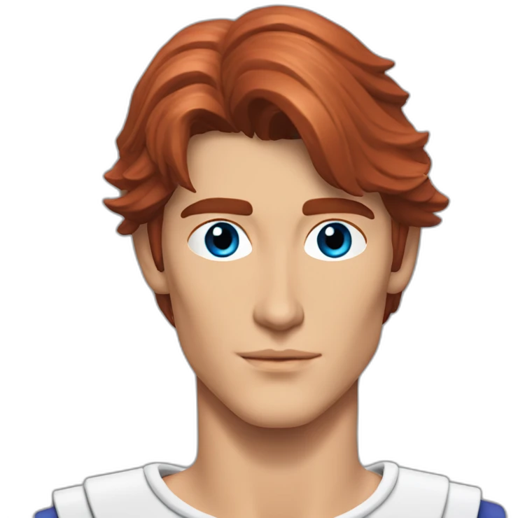 alain delon young space priest blue eyes neat red hair emoji