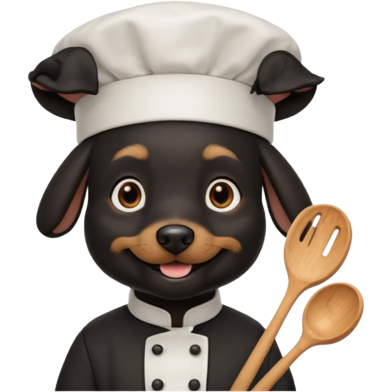 chef black dog emoji