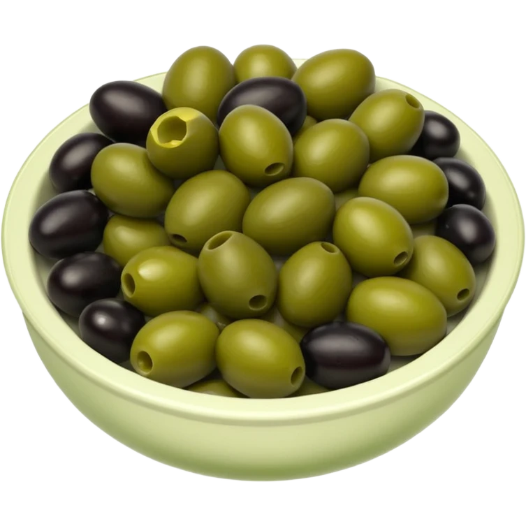 black and green olives cut into pieces like a toppings emoji