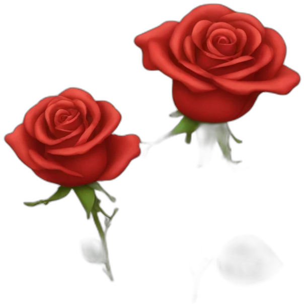 scared red rose emoji