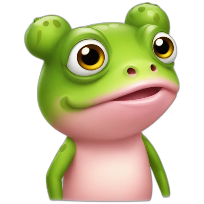 Frog mixed with pig emoji