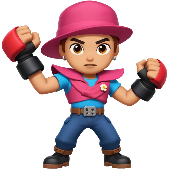 Brawl Stars character in a dynamic pose emoji