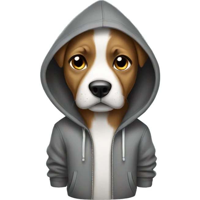Dog wear a hoodie  emoji