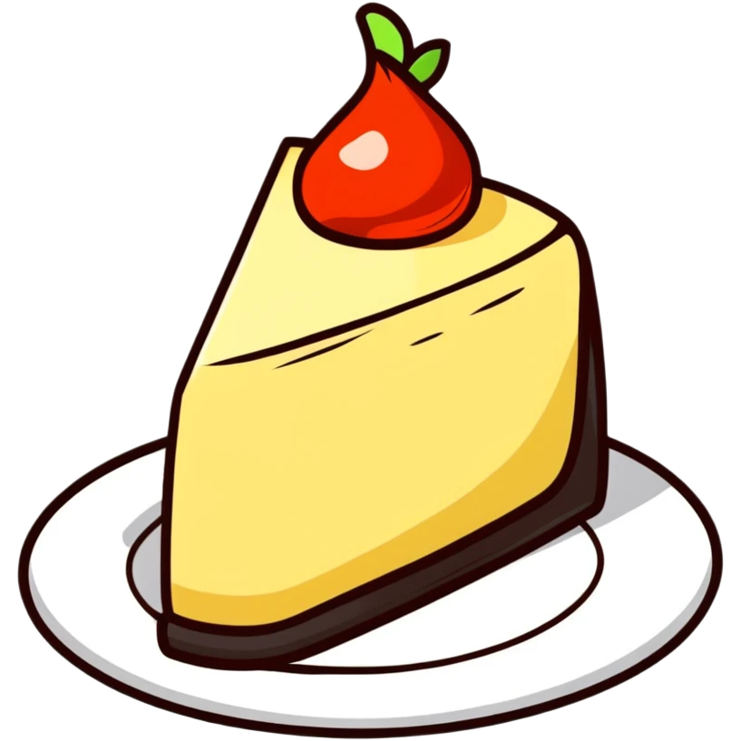 slice of New York style cheesecake emoji