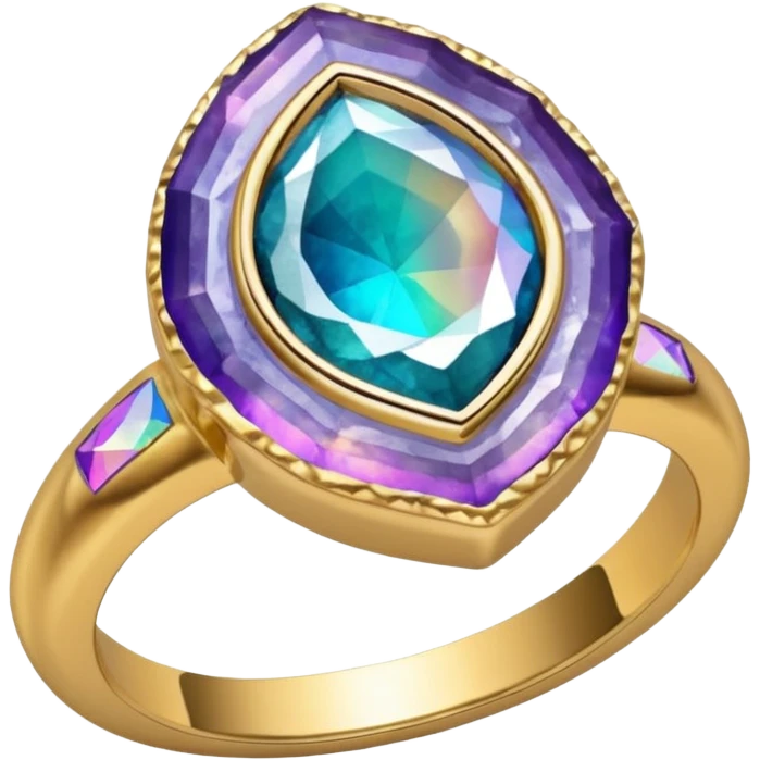 crystal geode ring emoji