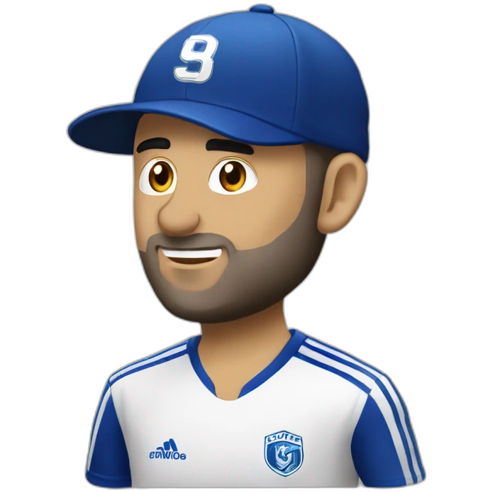 mitroglou avec une casquette emoji