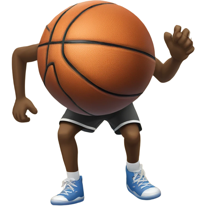 Basketball going through field goal emoji