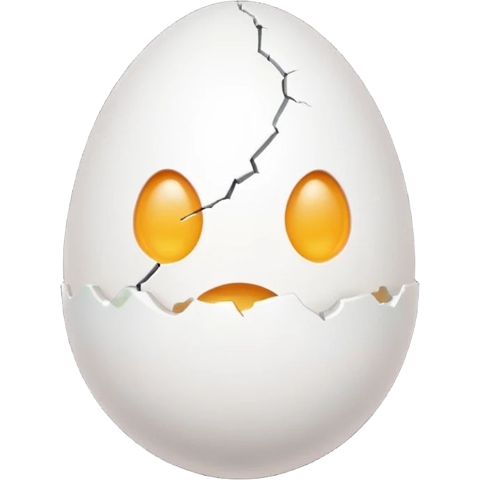 egg with a crack on it emoji