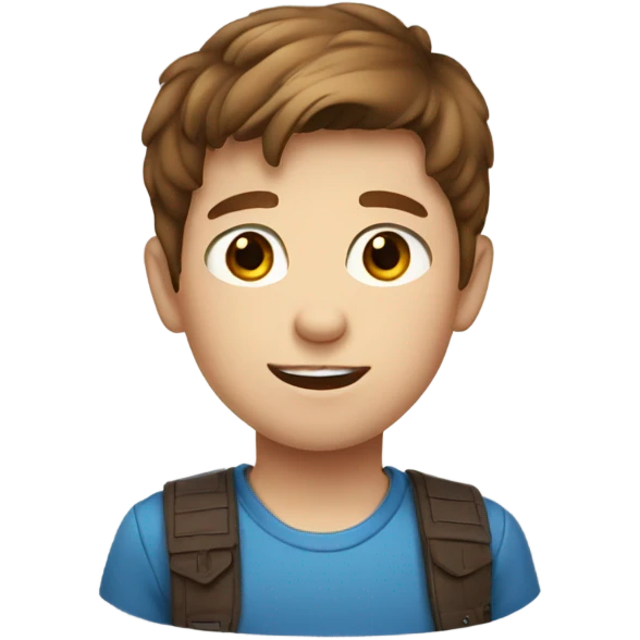 Blue eyed boy with brown hair emoji