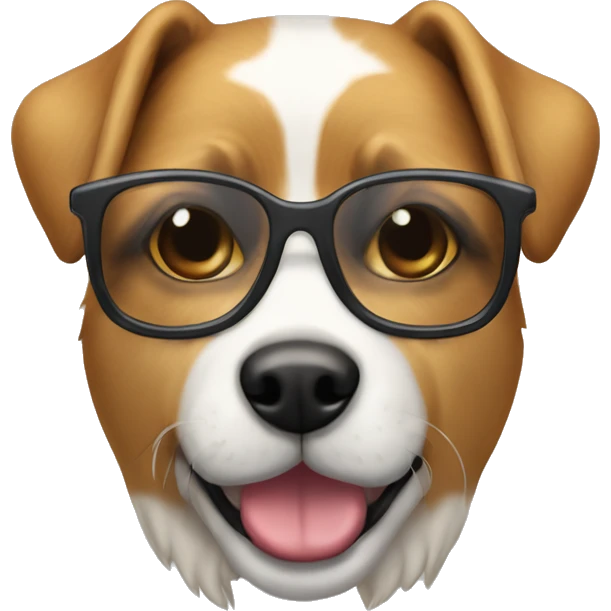 Perro con gafas emoji