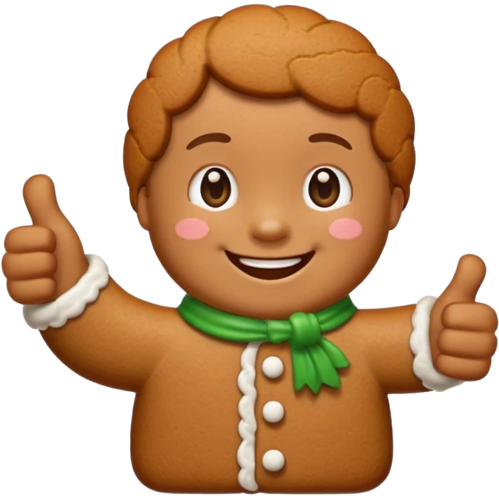 thumb up in gingerbread style emoji