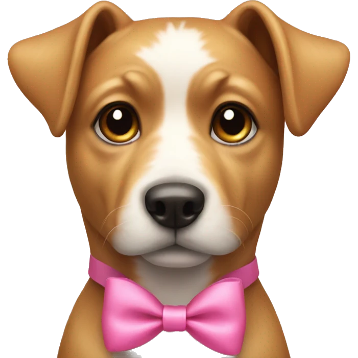 dog with pink bow  emoji