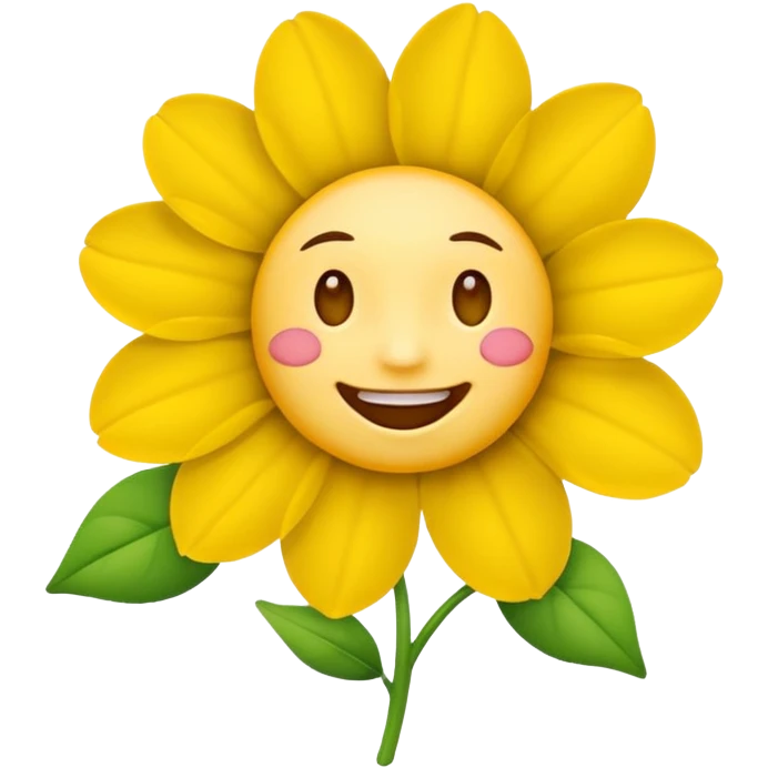 Normal emoji biting a flower emoji