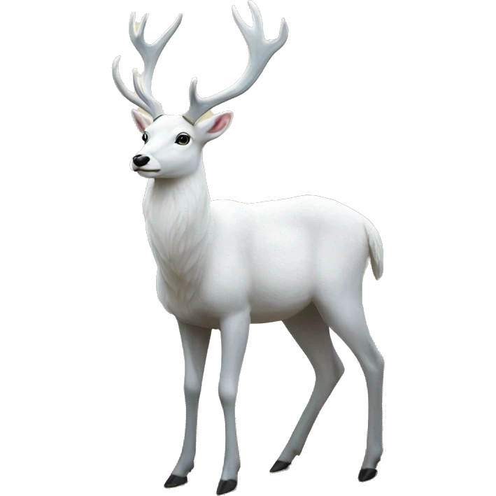 Majestic white deer emoji