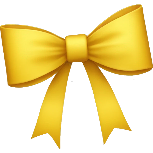 One singular yellow bow emoji