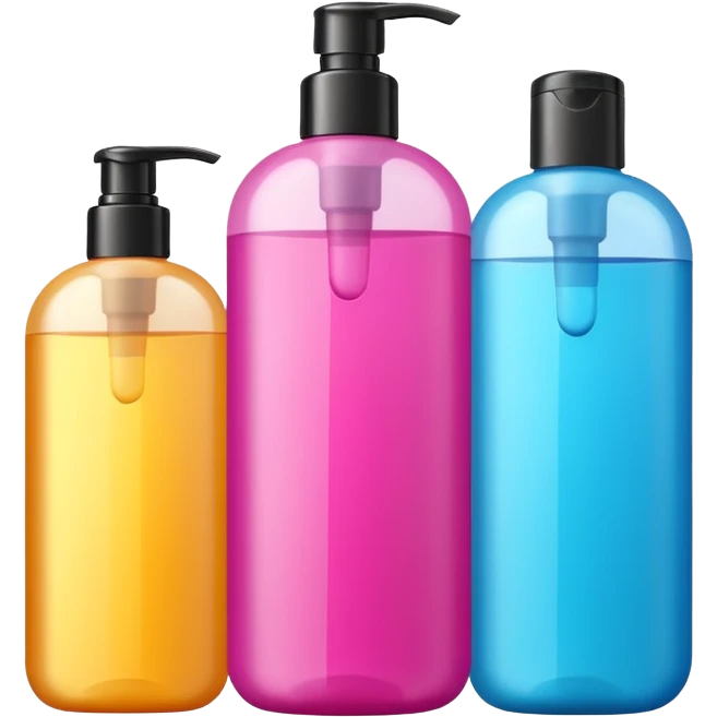 3 shampoo bottles  emoji